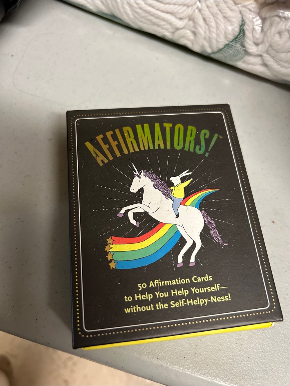 Affirmators! Unicorn Rainbow Affirmation Cards - Black